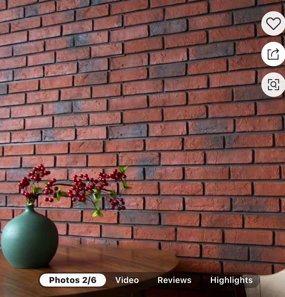 Exposed brick wall sample